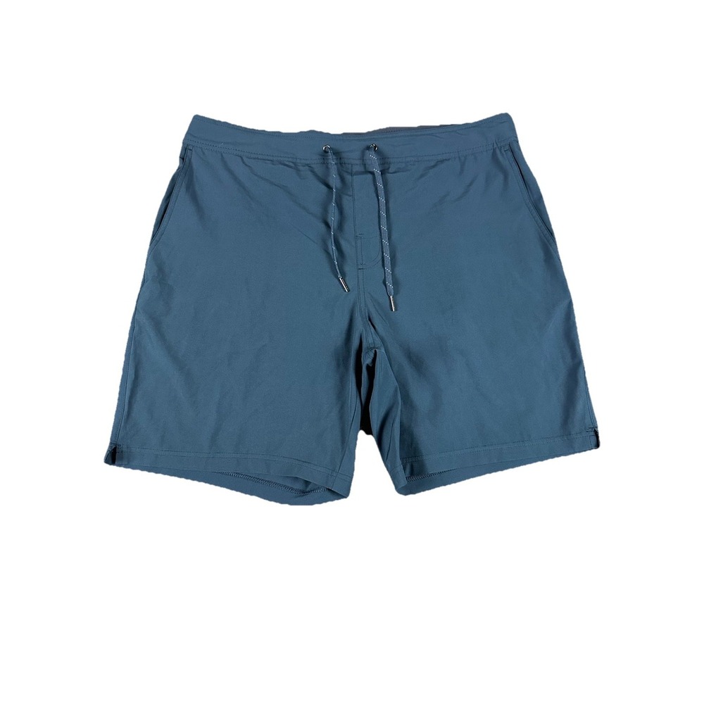 Fair Harbor mens size XXL blue drawstring spandex shorts pockets Lined